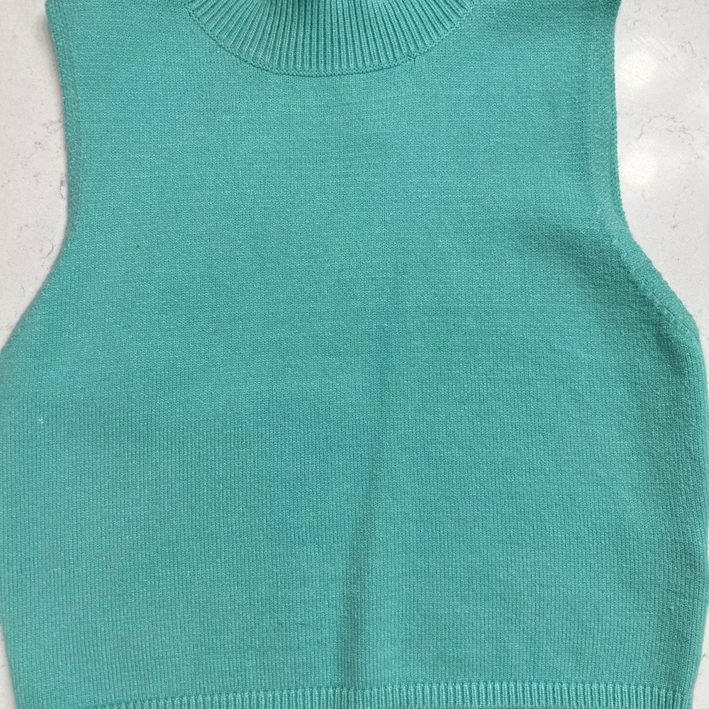 Kittenish Aqua Knit Top